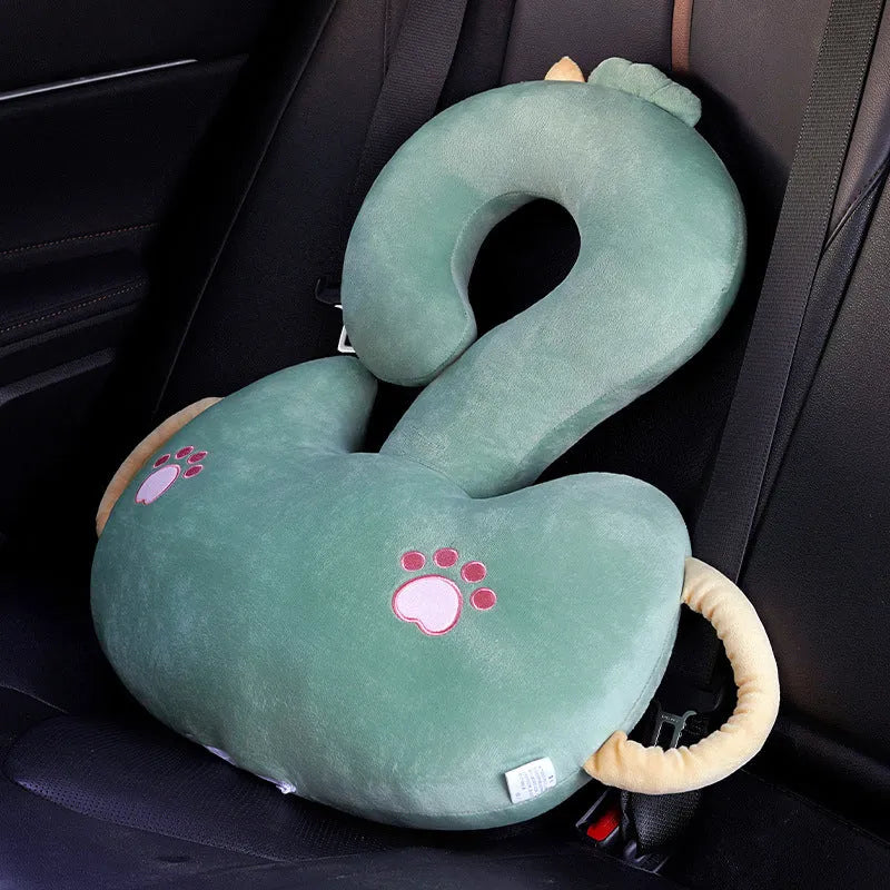 65x65cm cartoon animal car cushion pillow with pp cotton filler, 0.8kg weight