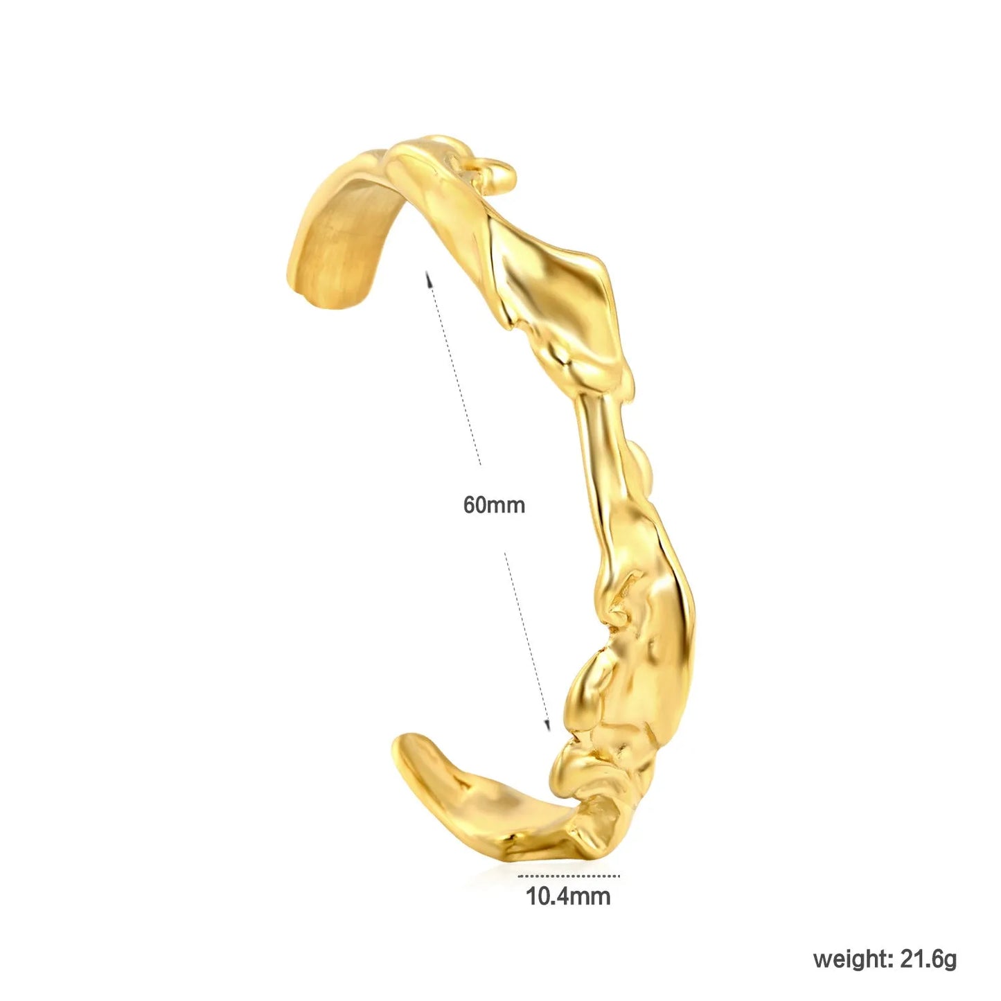 Stainless steel adjustable bracelet showing clasp mechanism and 18-22cm length range