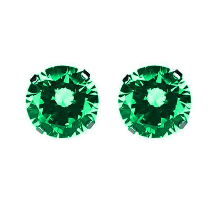 Titanium alloy double-headed navel stud with zircon stones in various colours and lengths.