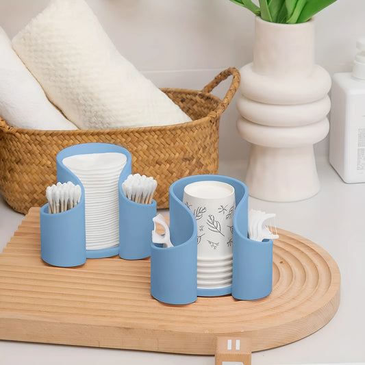 Solid-colour plastic dental floss storage box in modern simplicity style