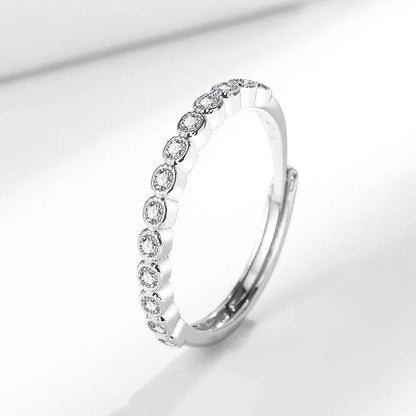Geometric open mouth women's tail ring in electroplated copper, shown in white gold and yellow gold colour options.