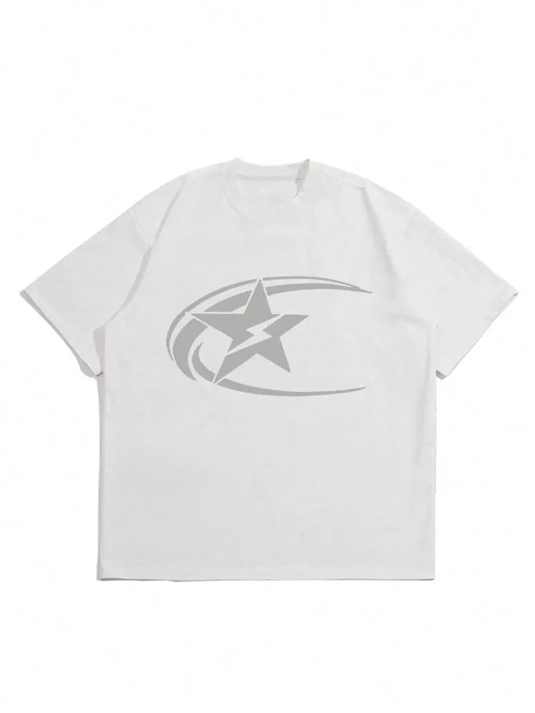 Men's pure cotton casual T-shirt in solid colours with Japanese retro style and short sleeve design