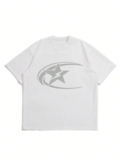 Men's pure cotton casual T-shirt in solid colours with Japanese retro style and short sleeve design