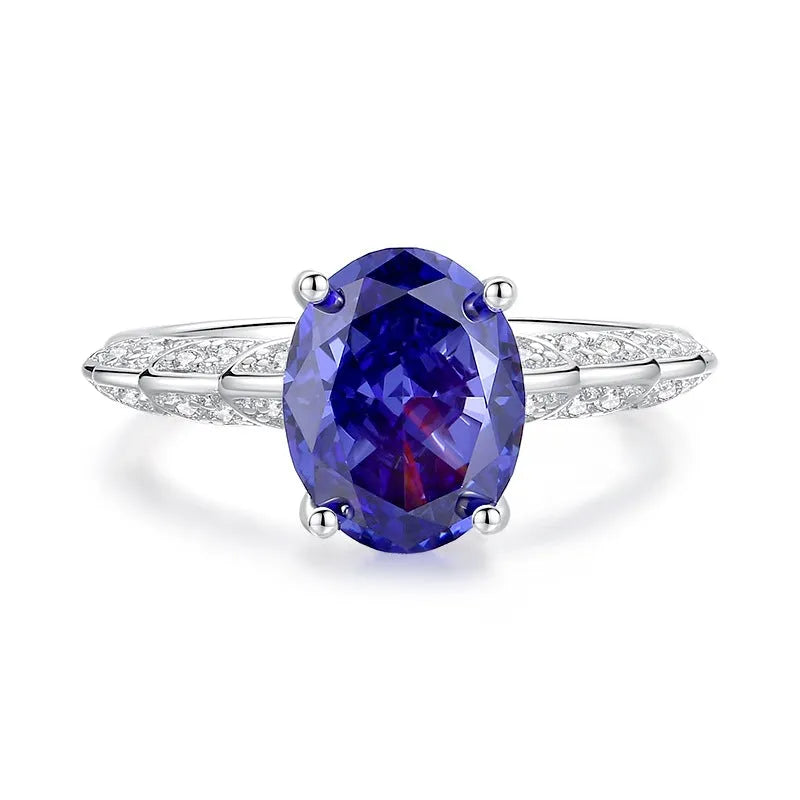 Heart-shaped sterling silver ring with zircon stone in ice flower cut, showing 1.5 cm width and 1.8 cm height dimensions