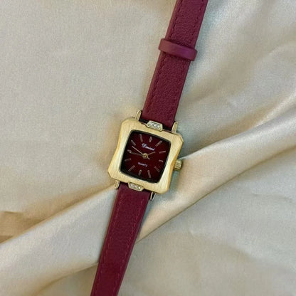 Alloy Ankela Red women's watch showing 8mm thickness and Chinese style design with various colour options