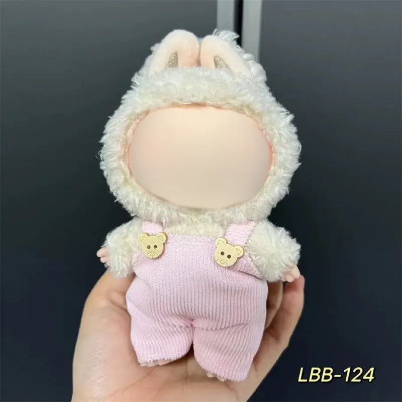 Plastic costume for 17cm vinyl doll in style LBB100 with size chart for fit guidance