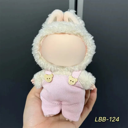 Plastic costume for 17cm vinyl doll in style LBB100 with size chart for fit guidance