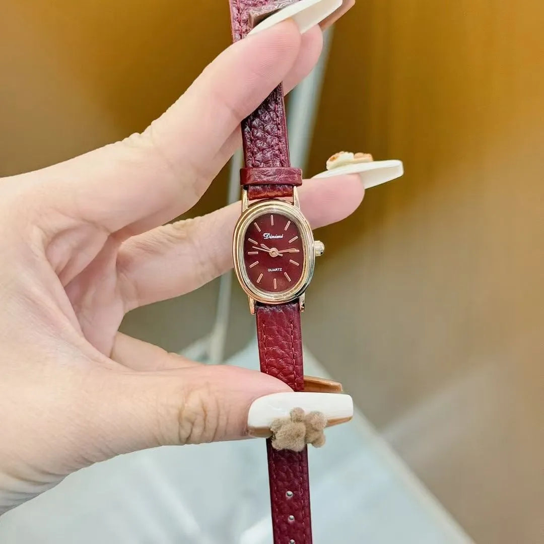 Alloy Ankela Red women's watch showing 8mm thickness and Chinese style design with various colour options