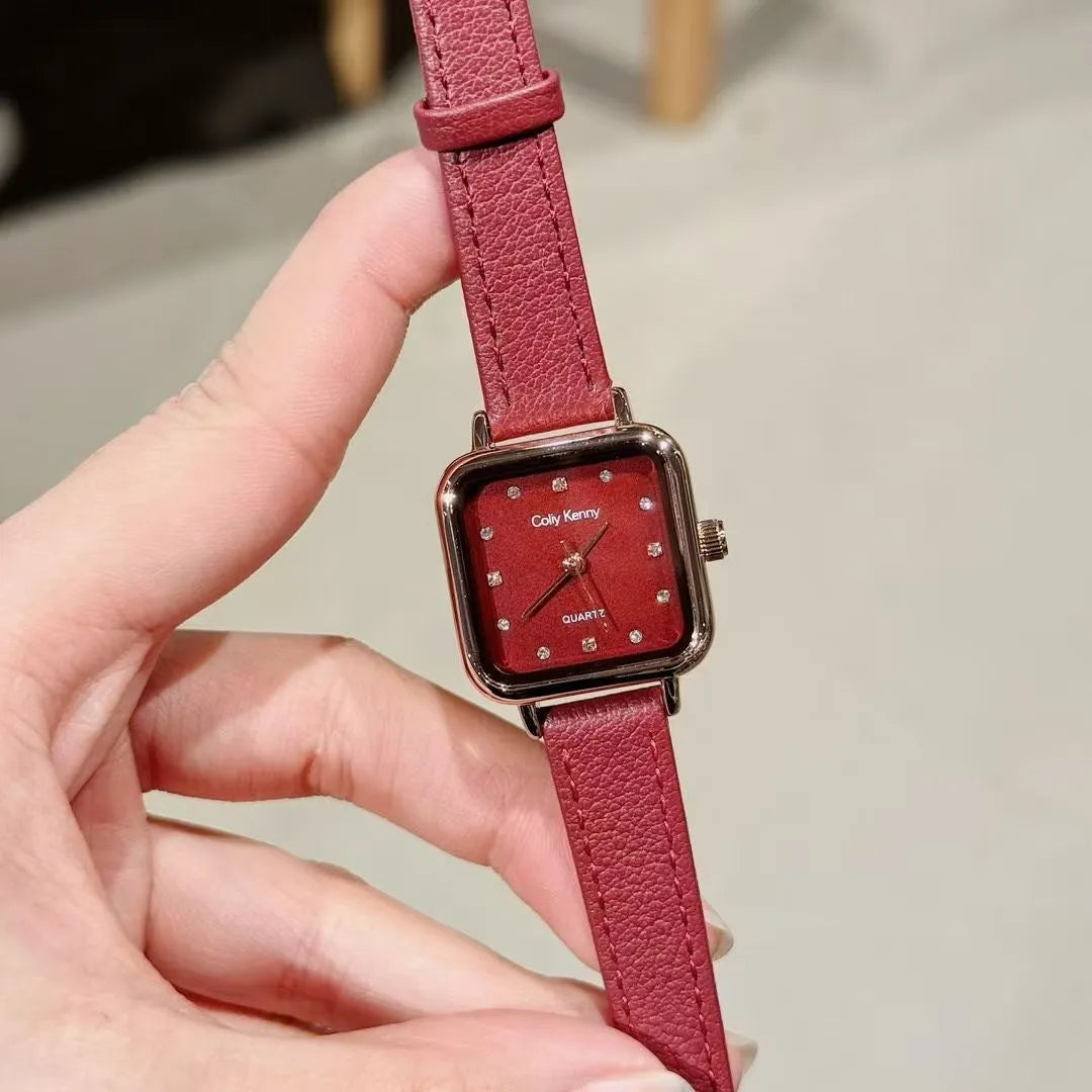 Alloy Ankela Red women's watch showing 8mm thickness and Chinese style design with various colour options
