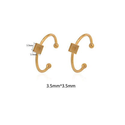 Stainless steel DIY ring setting with electroplated gold finish and totem pattern decoration