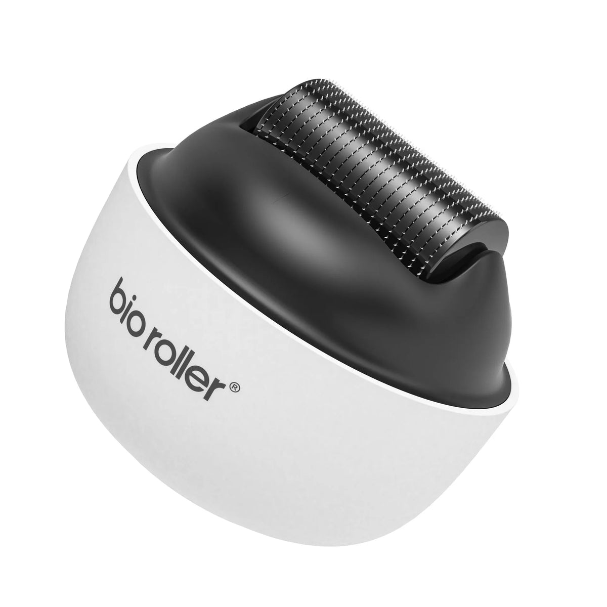 White men's portable microneedle beard roller with 0.25mm to 2.0mm specifications, 20cm x 15cm x 13cm