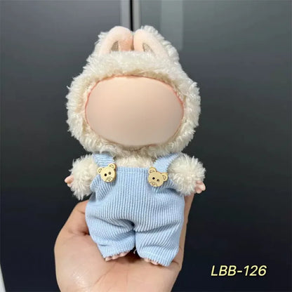 Plastic costume for 17cm vinyl doll in style LBB100 with size chart for fit guidance