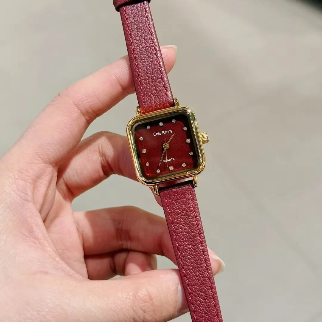 Alloy Ankela Red women's watch showing 8mm thickness and Chinese style design with various colour options