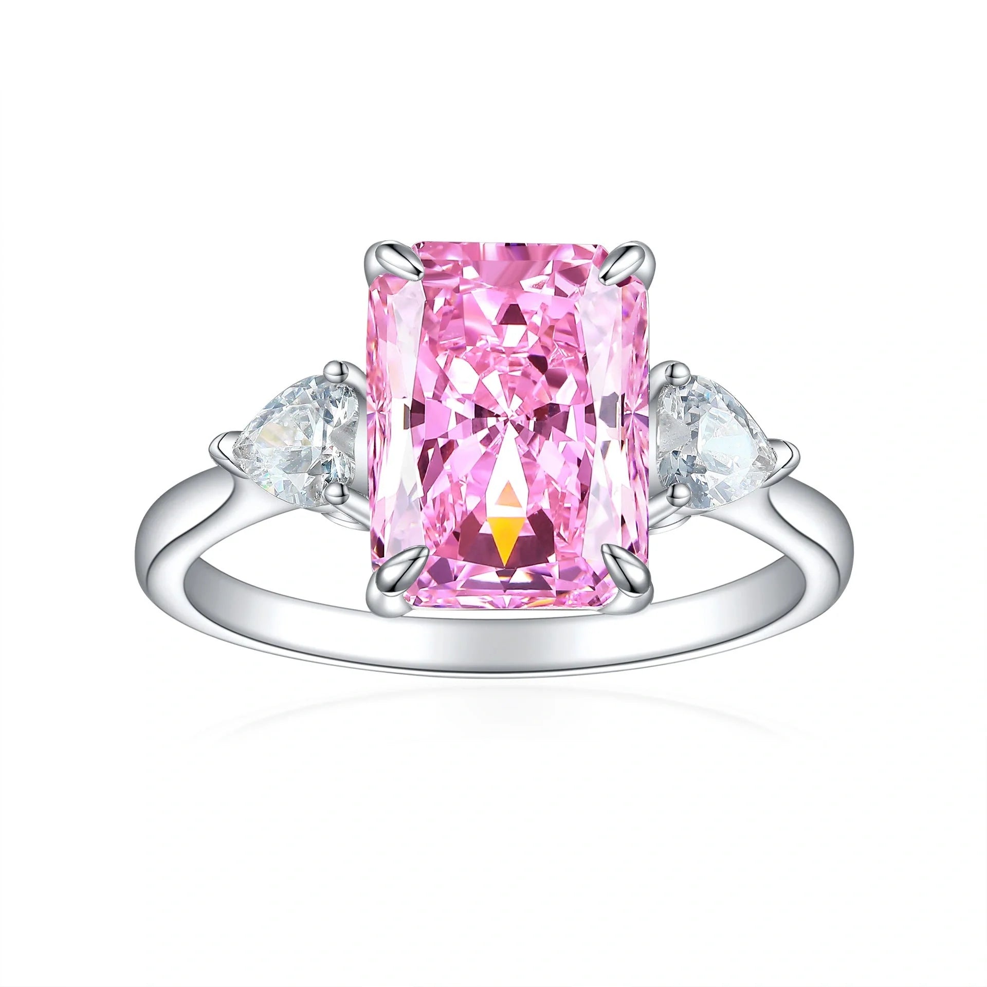 S925 Sterling Silver Colorful Rhinestone Fashion Ring for Women in various colors
