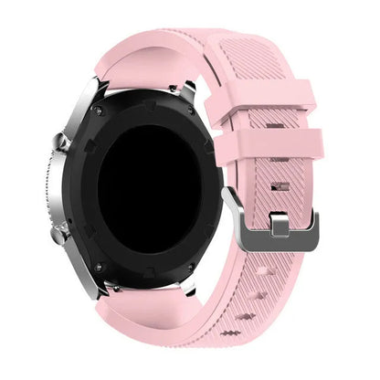 S3 Twill compatible silicone sports watch strap in multiple colours showing 125mm by 98mm dimensions