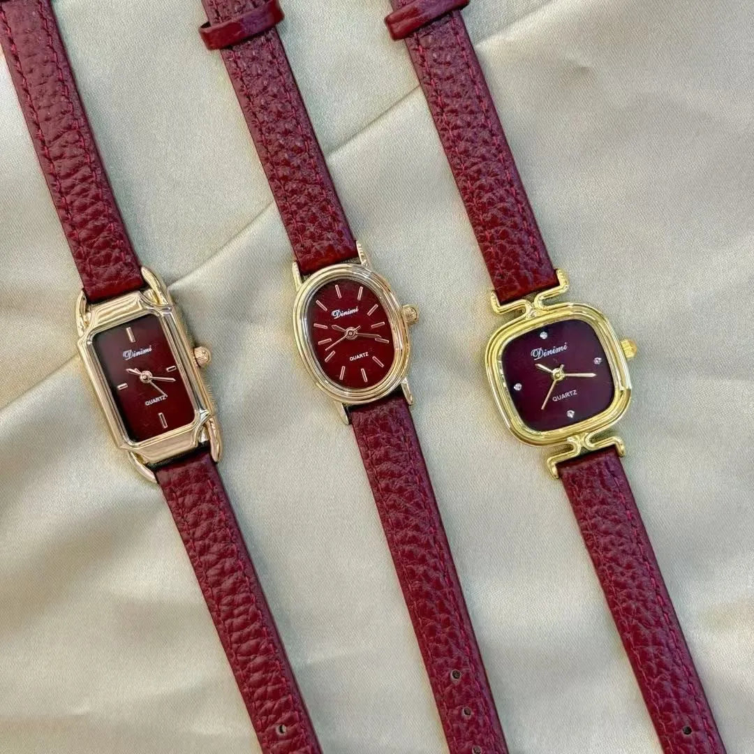 Alloy Ankela Red women's watch showing 8mm thickness and Chinese style design with various colour options