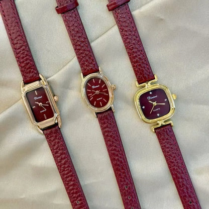 Alloy Ankela Red women's watch showing 8mm thickness and Chinese style design with various colour options