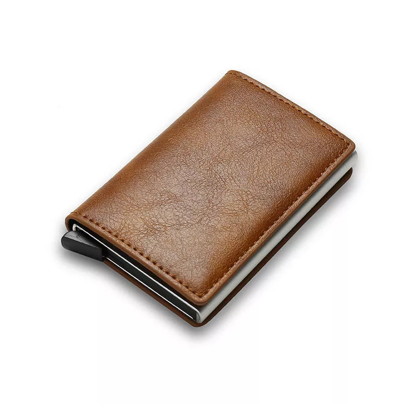 Slim PU leather credit card holder in various colors
