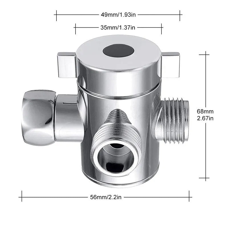 Copper shower head nozzle water distributor with metal joint for bathroom plumbing installations