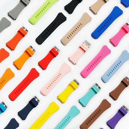 S3 Twill compatible silicone sports watch strap in multiple colours showing 125mm by 98mm dimensions