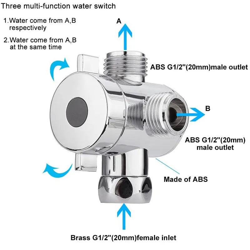 Copper shower head nozzle water distributor with metal joint for bathroom plumbing installations