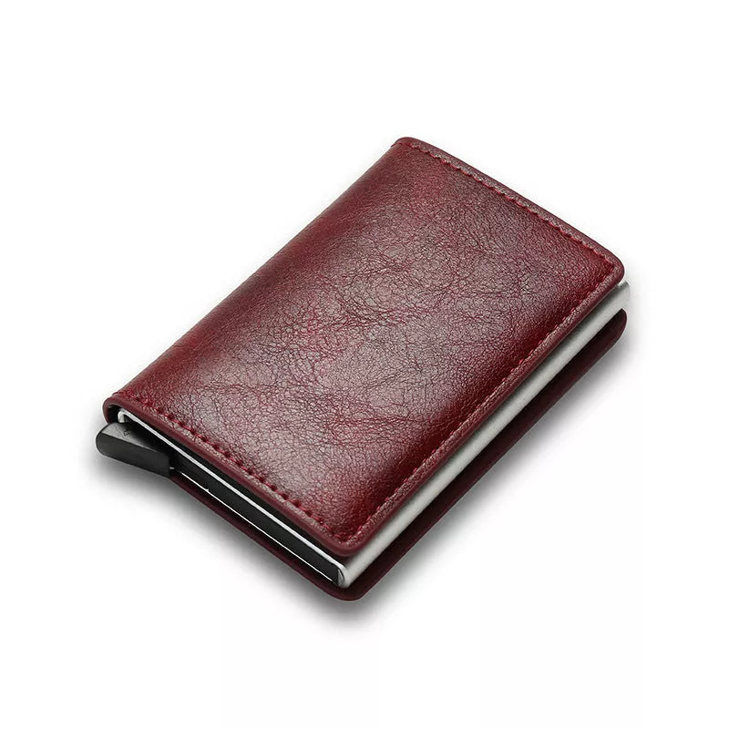 Slim PU leather credit card holder in various colors