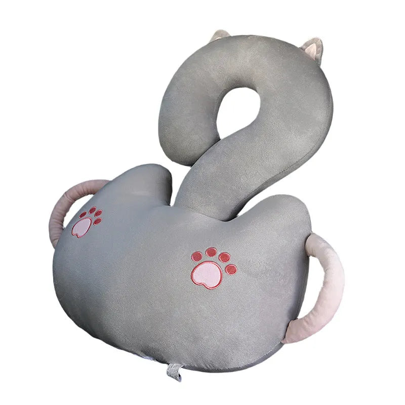 65x65cm cartoon animal car cushion pillow with pp cotton filler, 0.8kg weight