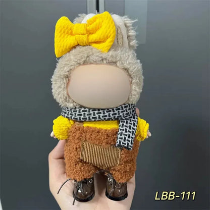 Plastic costume for 17cm vinyl doll in style LBB100 with size chart for fit guidance