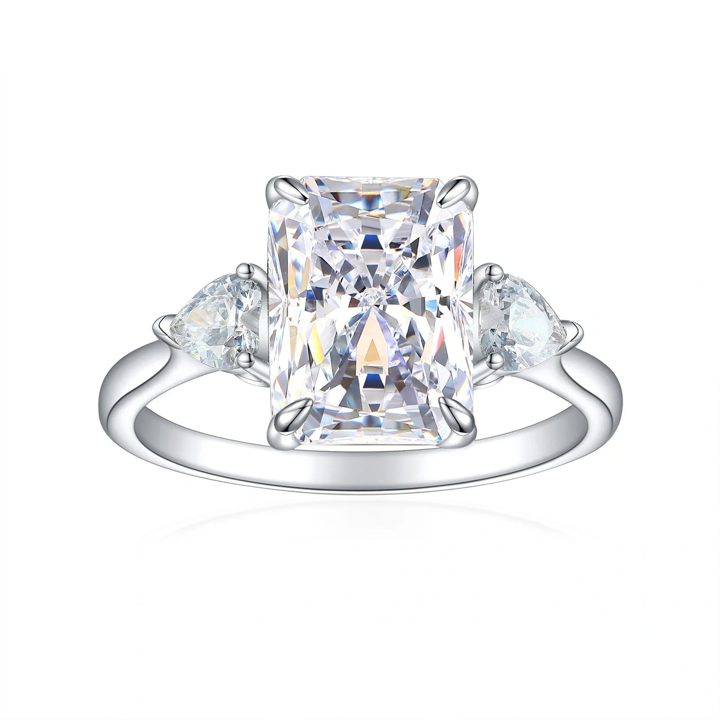 S925 Sterling Silver Colorful Rhinestone Fashion Ring for Women in various colors