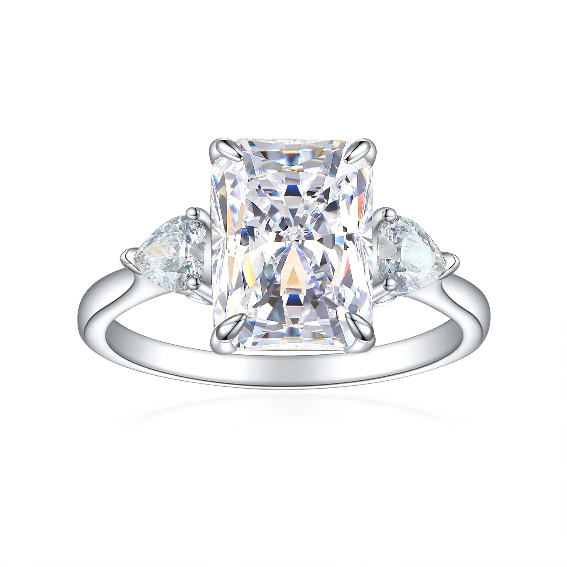 S925 Sterling Silver Colorful Rhinestone Fashion Ring for Women in various colors