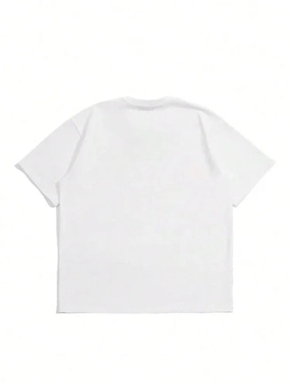 Men's pure cotton casual T-shirt in solid colours with Japanese retro style and short sleeve design