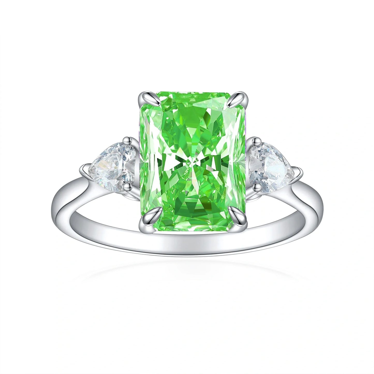S925 Sterling Silver Colorful Rhinestone Fashion Ring for Women in various colors