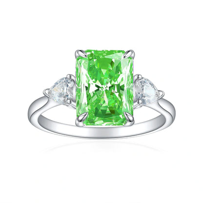 S925 Sterling Silver Colorful Rhinestone Fashion Ring for Women in various colors