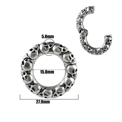 A pair of stainless steel fashion earrings featuring a totem pattern design in an electroplated colour.