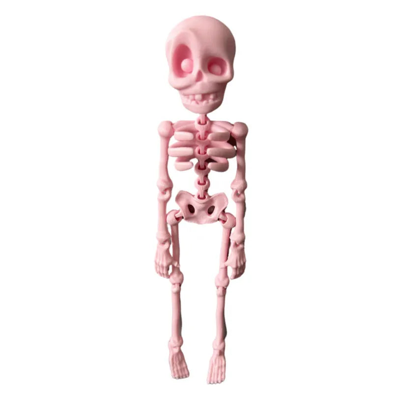 3D printed skull refrigerator magnet in luminous green colour, 18cm high Halloween decoration