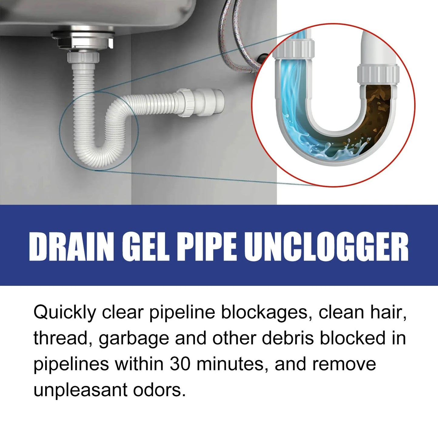 100g pipe dredge agent bottle for sewer and toilet drain cleaning