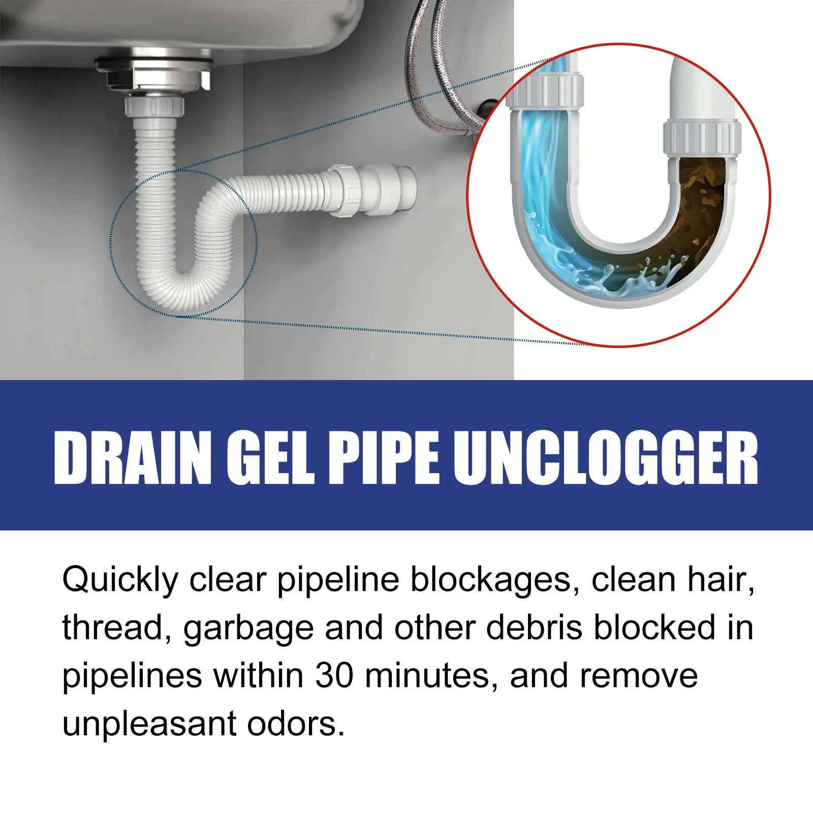 100g pipe dredge agent bottle for sewer and toilet drain cleaning