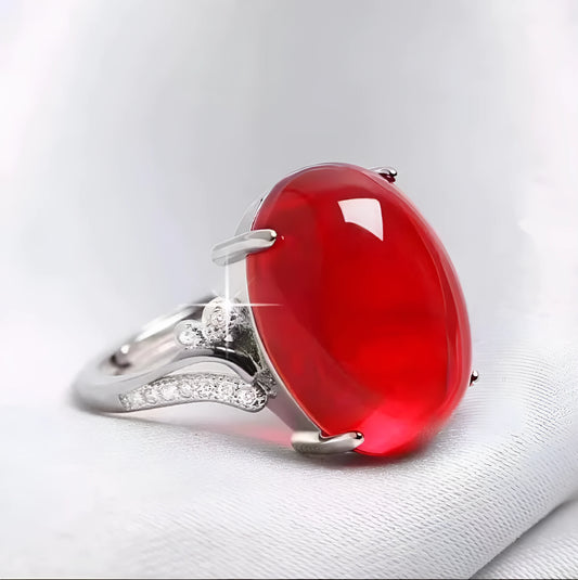 Adjustable alloy women's ring with geometric ethnic design in blue, green, red, yellow, or black.