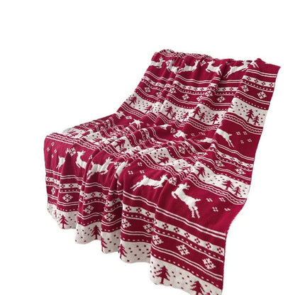 Personalised Christmas blanket with acrylic fabric showing snowflake pattern, measuring 110x130cm