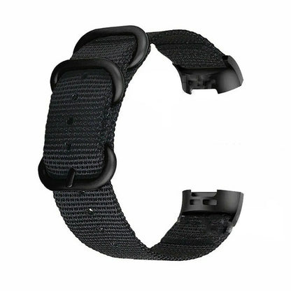 Army Green nylon three-ring buckle replacement strap for Fitbit Charge fitness tracker