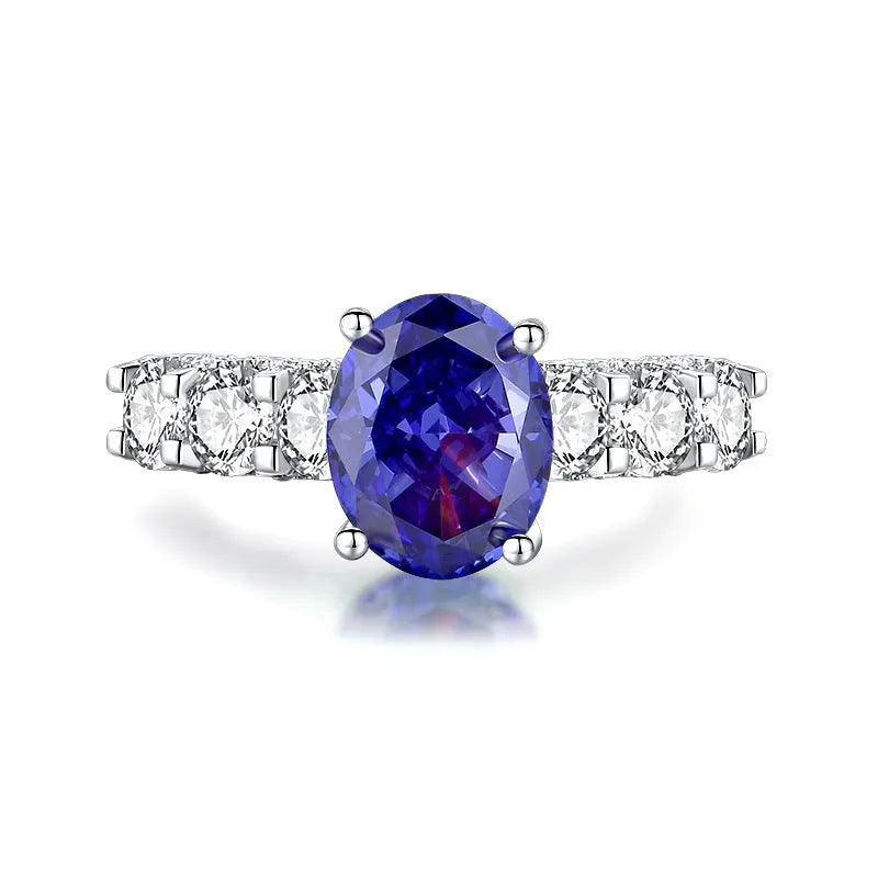 Heart-shaped sterling silver ring with zircon stone in ice flower cut, showing 1.5 cm width and 1.8 cm height dimensions