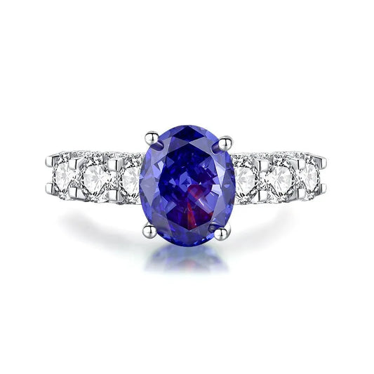 Heart-shaped sterling silver ring with zircon stone in ice flower cut, showing 1.5 cm width and 1.8 cm height dimensions