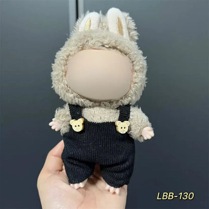 Plastic costume for 17cm vinyl doll in style LBB100 with size chart for fit guidance