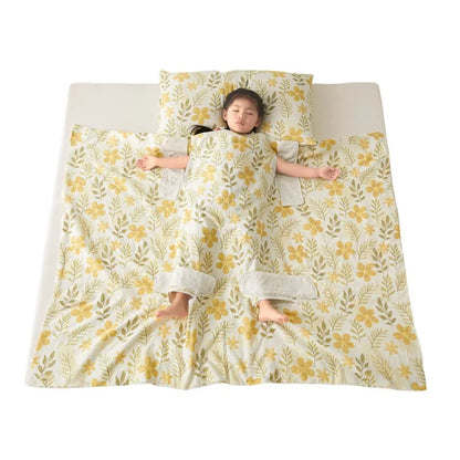 Anti-kick sleeping bag multifunctional cover blanket in summer colour option with antibacterial fibre filling