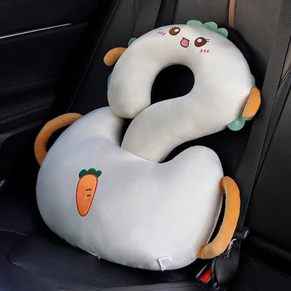 65x65cm cartoon animal car cushion pillow with pp cotton filler, 0.8kg weight