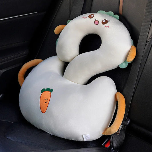 65x65cm cartoon animal car cushion pillow with pp cotton filler, 0.8kg weight