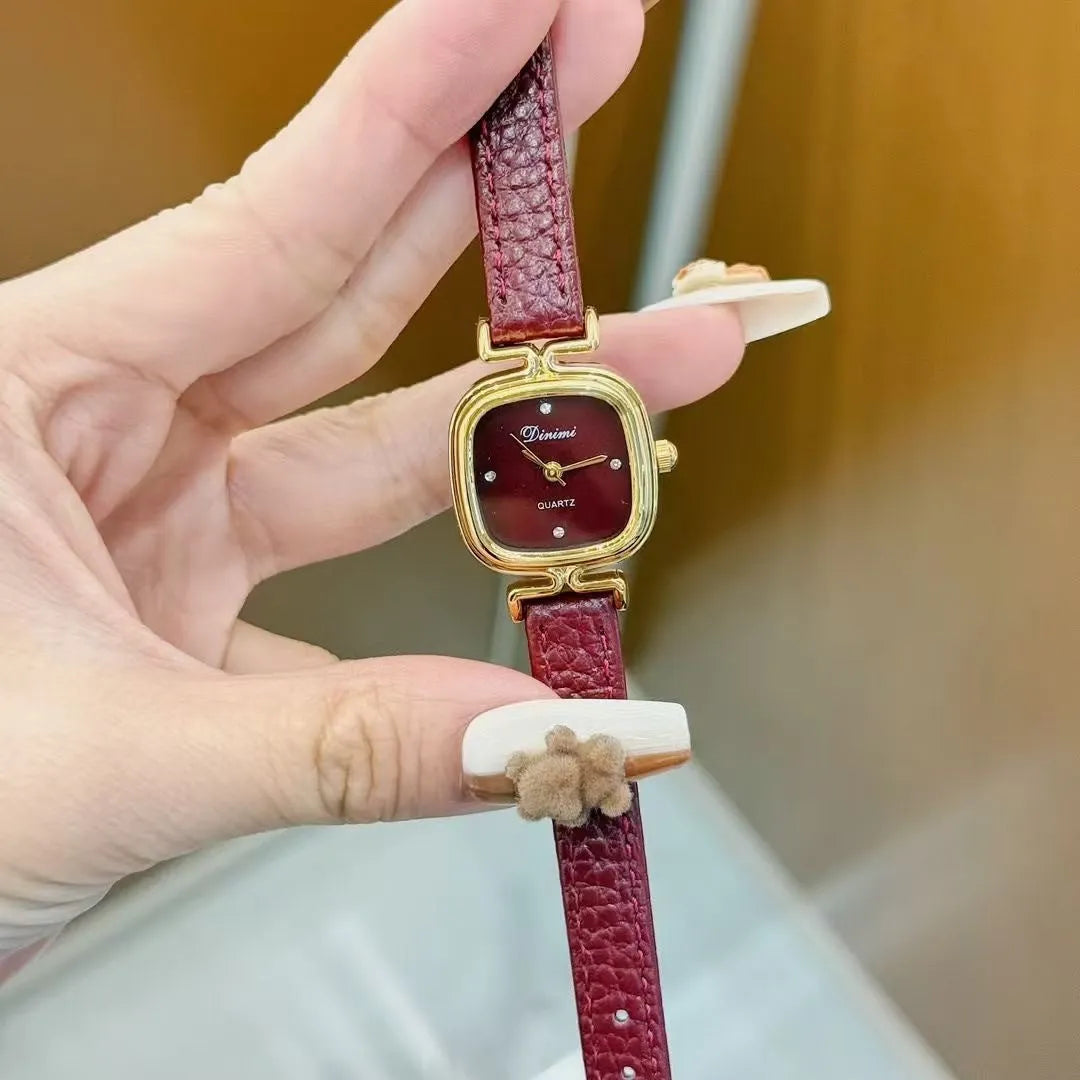 Alloy Ankela Red women's watch showing 8mm thickness and Chinese style design with various colour options