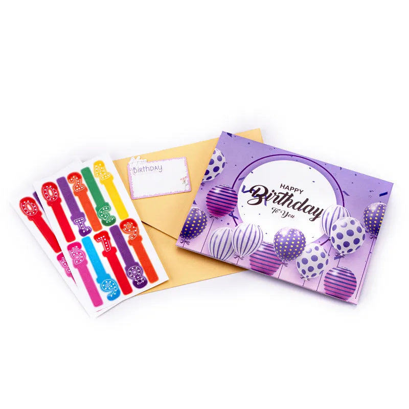 Light Music Blowing 3D pop-up cake greeting card in Chinese ink style, showing hand-folded paper construction.