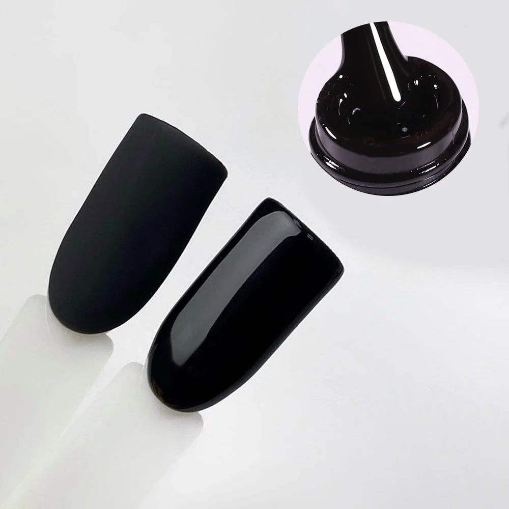 Super Black Gel Nail Polish with a high-gloss, long-lasting finish for a chic, elegant manicure