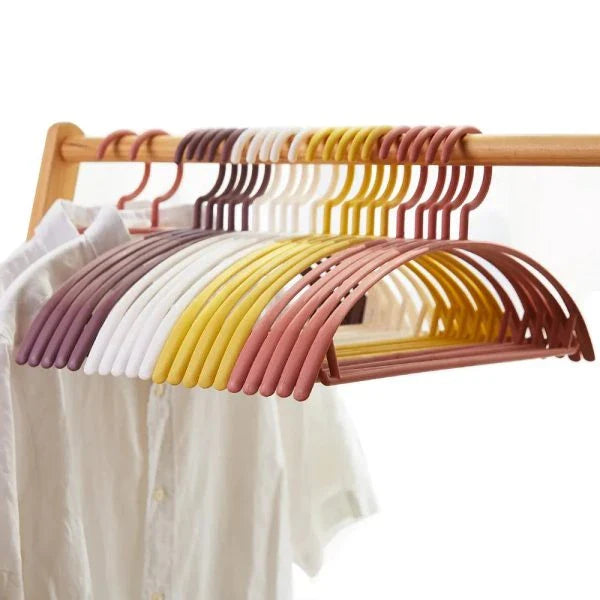 Premium, non-slip clothes hangers in a variety of colors, designed to keep your wardrobe organized and looking its best.